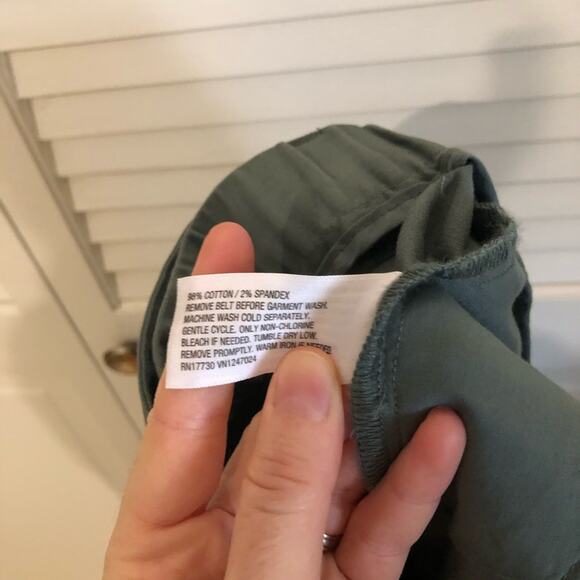 NWOT A New Day Green Paperbag High Waist Tapered Pants - Picture 8 of 9